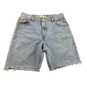 Levi's Wedgie Shorts Women 12L Light Wash High Rise Button Fly DIY Cutoff